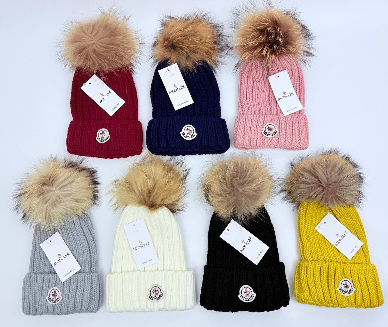 LADIES Moncle FUR BEANI HATS am1208