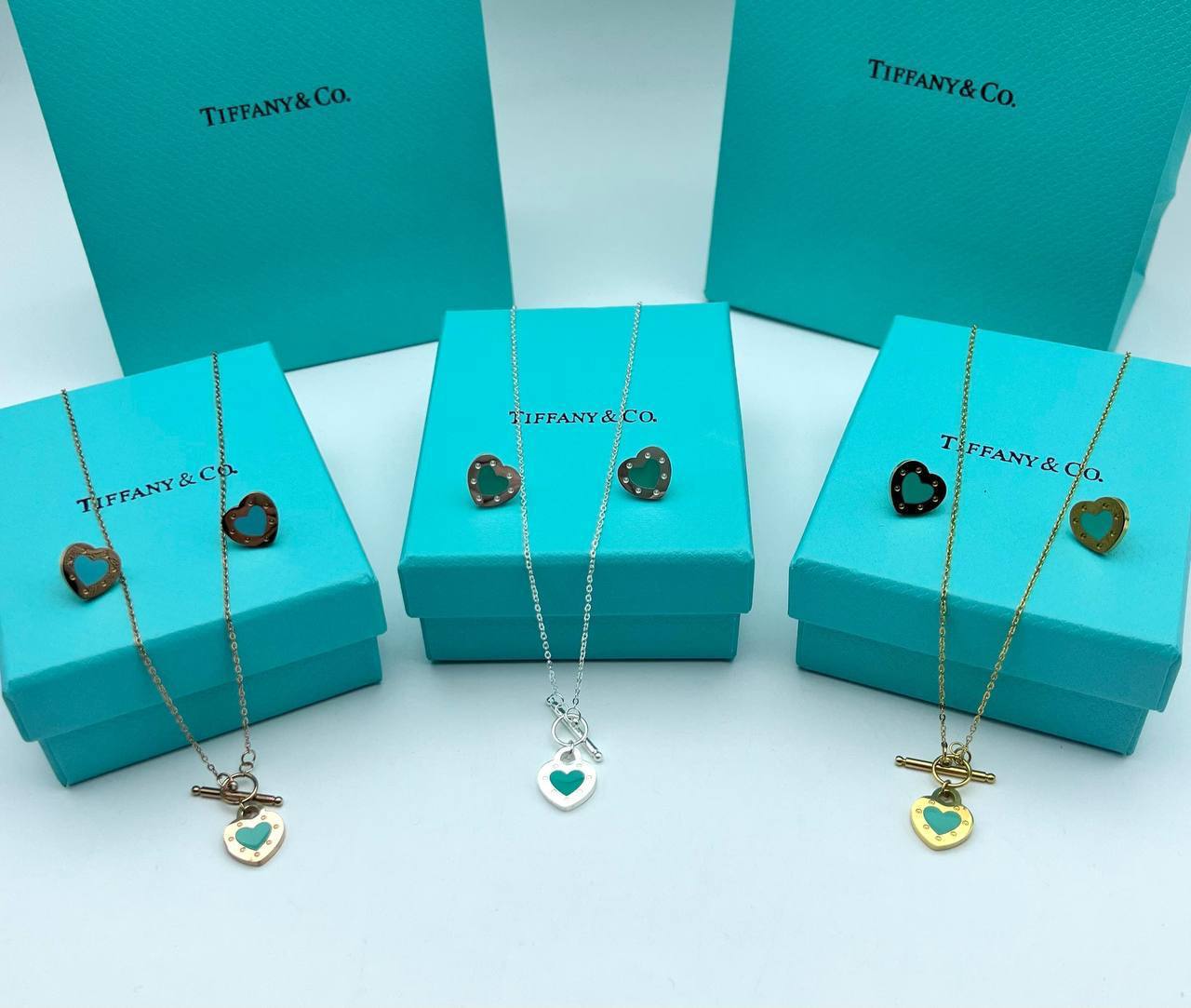 TIFFAN NECKLACE AND EARRINGS SET am1208