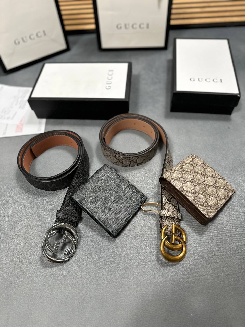 GUCC BELT AND WALLET SET am0909