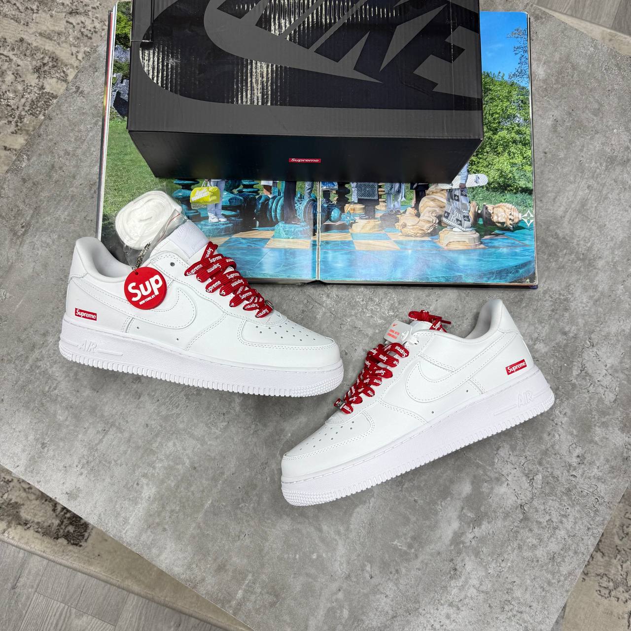SUPER CLON NIK AIRFORCE 1 X SUPREME jay2907
